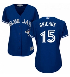 Womens Majestic Toronto Blue Jays 15 Randal Grichuk Replica Blue Alternate MLB Jersey Womens Majestic Toronto Blue Jays 15 Randal Grichuk Replica Blue Alternate MLB Jersey