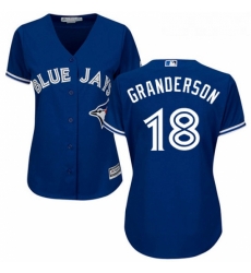 Womens Majestic Toronto Blue Jays 18 Curtis Granderson Authentic Blue Alternate MLB Jersey Womens Majestic Toronto Blue Jays 18 Curtis Granderson Authentic Blue Alternate MLB Jersey
