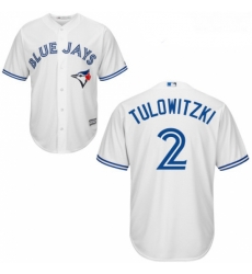Womens Majestic Toronto Blue Jays 2 Troy Tulowitzki Replica White MLB Jersey Womens Majestic Toronto Blue Jays 2 Troy Tulowitzki Replica White MLB Jersey