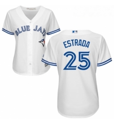 Womens Majestic Toronto Blue Jays 25 Marco Estrada Authentic White Home MLB Jersey Womens Majestic Toronto Blue Jays 25 Marco Estrada Authentic White Home MLB Jersey