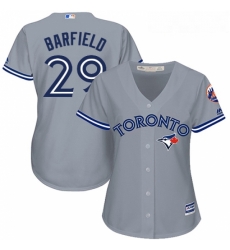 Womens Majestic Toronto Blue Jays 29 Jesse Barfield Replica Grey Road MLB Jersey Womens Majestic Toronto Blue Jays 29 Jesse Barfield Replica Grey Road MLB Jersey
