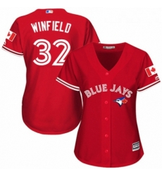 Womens Majestic Toronto Blue Jays 32 Dave Winfield Replica Scarlet Alternate MLB Jersey Womens Majestic Toronto Blue Jays 32 Dave Winfield Replica Scarlet Alternate MLB Jersey
