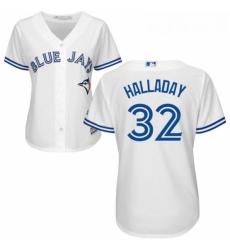 Womens Majestic Toronto Blue Jays 32 Roy Halladay Authentic White Home MLB Jersey Womens Majestic Toronto Blue Jays 32 Roy Halladay Authentic White Home MLB Jersey