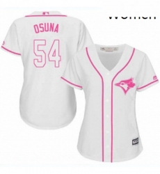 Womens Majestic Toronto Blue Jays 54 Roberto Osuna Authentic White Fashion Cool Base MLB Jersey Womens Majestic Toronto Blue Jays 54 Roberto Osuna Authentic White Fashion Cool Base MLB Jersey