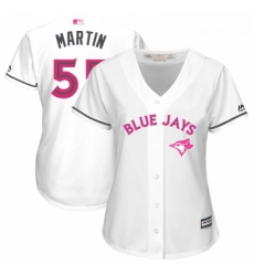 Womens Majestic Toronto Blue Jays 55 Russell Martin Authentic White Mothers Day Cool Base MLB Jersey Womens Majestic Toronto Blue Jays 55 Russell Martin Authentic White Mothers Day Cool Base MLB Jersey