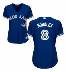 Womens Majestic Toronto Blue Jays 8 Kendrys Morales Authentic Blue Alternate MLB Jersey Womens Majestic Toronto Blue Jays 8 Kendrys Morales Authentic Blue Alternate MLB Jersey
