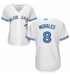 Womens Majestic Toronto Blue Jays 8 Kendrys Morales Authentic White Home MLB Jersey Womens Majestic Toronto Blue Jays 8 Kendrys Morales Authentic White Home MLB Jersey
