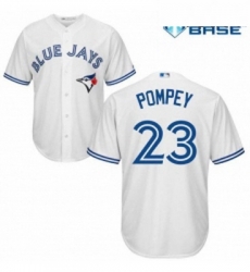 Youth Majestic Toronto Blue Jays 23 Dalton Pompey Authentic White Home MLB Jersey Youth Majestic Toronto Blue Jays 23 Dalton Pompey Authentic White Home MLB Jersey