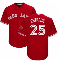 Youth Majestic Toronto Blue Jays 25 Marco Estrada Replica Scarlet Alternate MLB Jersey Youth Majestic Toronto Blue Jays 25 Marco Estrada Replica Scarlet Alternate MLB Jersey