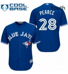 Youth Majestic Toronto Blue Jays 28 Steve Pearce Authentic Blue Alternate MLB Jersey Youth Majestic Toronto Blue Jays 28 Steve Pearce Authentic Blue Alternate MLB Jersey