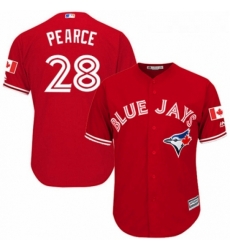 Youth Majestic Toronto Blue Jays 28 Steve Pearce Replica Scarlet Alternate MLB Jersey Youth Majestic Toronto Blue Jays 28 Steve Pearce Replica Scarlet Alternate MLB Jersey