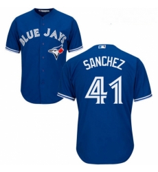 Youth Majestic Toronto Blue Jays 41 Aaron Sanchez Replica Blue Alternate MLB Jersey Youth Majestic Toronto Blue Jays 41 Aaron Sanchez Replica Blue Alternate MLB Jersey