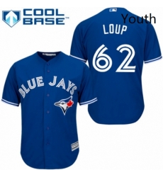 Youth Majestic Toronto Blue Jays 62 Aaron Loup Replica Blue Alternate MLB Jersey Youth Majestic Toronto Blue Jays 62 Aaron Loup Replica Blue Alternate MLB Jersey