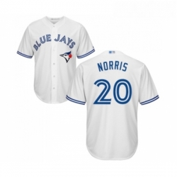 Youth Toronto Blue Jays 20 Bud Norris Replica White Home Baseball Jersey 