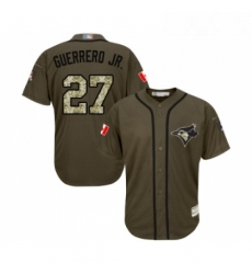 Youth Toronto Blue Jays 27 Vladimir Guerrero Jr Authentic Green Salute to Service Baseball Jersey Youth Toronto Blue Jays 27 Vladimir Guerrero Jr Authentic Green Salute to Service Baseball Jersey