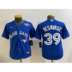 Youth Toronto Blue Jays 39 Trey Yesavage Royal 2025 World Series Cool Base Stitched Baseball Jersey