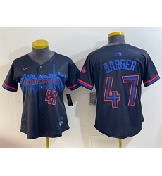 Youth Toronto Blue Jays 47 Addison Barger Navy 2024 City Connect Limited Stitched Baseball Jersey Youth Toronto Blue Jays 47 Addison Barger Navy 2024 City Connect Limited Stitched Baseball Jersey