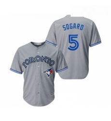 Youth Toronto Blue Jays 5 Eric Sogard Replica Grey Road Baseball Jersey Youth Toronto Blue Jays 5 Eric Sogard Replica Grey Road Baseball Jersey