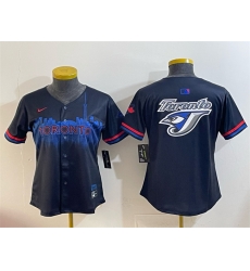 Youth Toronto Blue Jays Team Big Logo Navy 2024 City Connect Limited Stitched Baseball Jersey