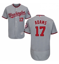 Men Majestic Washington Nationals 17 Matt Adams Grey Road Flex Base MLB Stitched Jersey Men Majestic Washington Nationals 17 Matt Adams Grey Road Flex Base MLB Stitched Jersey