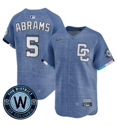 Men Washington Nationals 5 CJ Abrams Blue 2025 City Connect Limited Stitched Baseball Jersey
