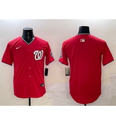 Men Washington Nationals Blank Red Limited Stitched Baseball Jersey Men Washington Nationals Blank Red Limited Stitched Baseball Jersey