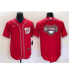 Men Washington Nationals Red Big Logo In Back Stitched Baseball Jersey Men Washington Nationals Red Big Logo In Back Stitched Baseball Jersey