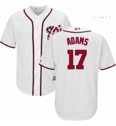 Mens Majestic Washington Nationals 17 Matt Adams Replica White Home Cool Base MLB Jersey Mens Majestic Washington Nationals 17 Matt Adams Replica White Home Cool Base MLB Jersey