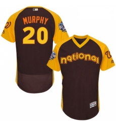 Mens Majestic Washington Nationals 20 Daniel Murphy Brown 2016 All Star National League BP Authentic Collection Flex Base MLB Jersey Mens Majestic Washington Nationals 20 Daniel Murphy Brown 2016 All Star National League BP Authentic Collection Flex Base MLB Jersey