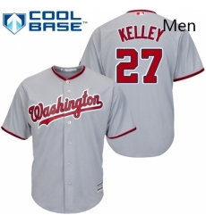 Mens Majestic Washington Nationals 27 Shawn Kelley Replica Grey Road Cool Base MLB Jersey Mens Majestic Washington Nationals 27 Shawn Kelley Replica Grey Road Cool Base MLB Jersey