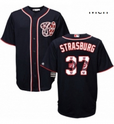 Mens Majestic Washington Nationals 37 Stephen Strasburg Authentic Navy Blue Team Logo Fashion Cool Base MLB Jersey Mens Majestic Washington Nationals 37 Stephen Strasburg Authentic Navy Blue Team Logo Fashion Cool Base MLB Jersey