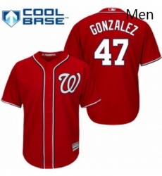 Mens Majestic Washington Nationals 47 Gio Gonzalez Replica Red Alternate 1 Cool Base MLB Jersey Mens Majestic Washington Nationals 47 Gio Gonzalez Replica Red Alternate 1 Cool Base MLB Jersey