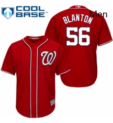 Mens Majestic Washington Nationals 56 Joe Blanton Replica Red Alternate 1 Cool Base MLB Jersey Mens Majestic Washington Nationals 56 Joe Blanton Replica Red Alternate 1 Cool Base MLB Jersey