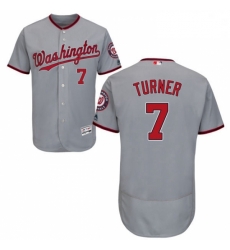 Mens Majestic Washington Nationals 7 Trea Turner Grey Flexbase Authentic Collection MLB Jersey Mens Majestic Washington Nationals 7 Trea Turner Grey Flexbase Authentic Collection MLB Jersey
