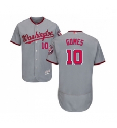Mens Washington Nationals 10 Yan Gomes Grey Road Flex Base Authentic Collection Baseball Jersey Mens Washington Nationals 10 Yan Gomes Grey Road Flex Base Authentic Collection Baseball Jersey
