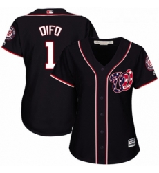 Womens Majestic Washington Nationals 1 Wilmer Difo Replica Navy Blue Alternate 2 Cool Base MLB Jersey Womens Majestic Washington Nationals 1 Wilmer Difo Replica Navy Blue Alternate 2 Cool Base MLB Jersey