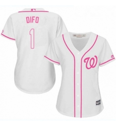Womens Majestic Washington Nationals 1 Wilmer Difo Replica White Fashion Cool Base MLB Jersey Womens Majestic Washington Nationals 1 Wilmer Difo Replica White Fashion Cool Base MLB Jersey