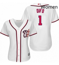 Womens Majestic Washington Nationals 1 Wilmer Difo Replica White Home Cool Base MLB Jersey Womens Majestic Washington Nationals 1 Wilmer Difo Replica White Home Cool Base MLB Jersey