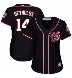 Womens Majestic Washington Nationals 14 Mark Reynolds Replica Navy Blue Alternate 2 Cool Base MLB Jersey Womens Majestic Washington Nationals 14 Mark Reynolds Replica Navy Blue Alternate 2 Cool Base MLB Jersey