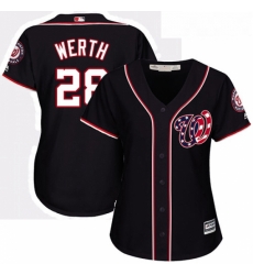 Womens Majestic Washington Nationals 28 Jayson Werth Authentic Navy Blue Alternate 2 Cool Base MLB Jersey Womens Majestic Washington Nationals 28 Jayson Werth Authentic Navy Blue Alternate 2 Cool Base MLB Jersey