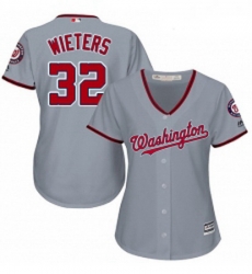 Womens Majestic Washington Nationals 32 Matt Wieters Authentic Grey Road Cool Base MLB Jersey Womens Majestic Washington Nationals 32 Matt Wieters Authentic Grey Road Cool Base MLB Jersey