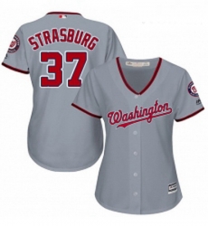 Womens Majestic Washington Nationals 37 Stephen Strasburg Authentic Grey Road Cool Base MLB Jersey Womens Majestic Washington Nationals 37 Stephen Strasburg Authentic Grey Road Cool Base MLB Jersey