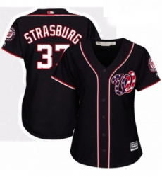 Womens Majestic Washington Nationals 37 Stephen Strasburg Authentic Navy Blue Alternate 2 Cool Base MLB Jersey Womens Majestic Washington Nationals 37 Stephen Strasburg Authentic Navy Blue Alternate 2 Cool Base MLB Jersey