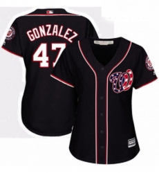 Womens Majestic Washington Nationals 47 Gio Gonzalez Authentic Navy Blue Alternate 2 Cool Base MLB Jersey Womens Majestic Washington Nationals 47 Gio Gonzalez Authentic Navy Blue Alternate 2 Cool Base MLB Jersey