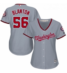 Womens Majestic Washington Nationals 56 Joe Blanton Authentic Grey Road Cool Base MLB Jersey Womens Majestic Washington Nationals 56 Joe Blanton Authentic Grey Road Cool Base MLB Jersey