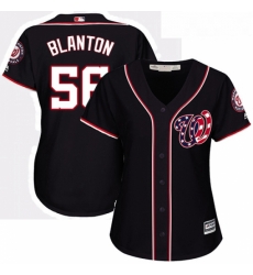 Womens Majestic Washington Nationals 56 Joe Blanton Authentic Navy Blue Alternate 2 Cool Base MLB Jersey Womens Majestic Washington Nationals 56 Joe Blanton Authentic Navy Blue Alternate 2 Cool Base MLB Jersey