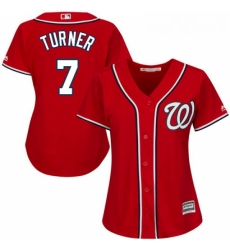 Womens Majestic Washington Nationals 7 Trea Turner Replica Red Alternate 1 Cool Base MLB Jersey Womens Majestic Washington Nationals 7 Trea Turner Replica Red Alternate 1 Cool Base MLB Jersey