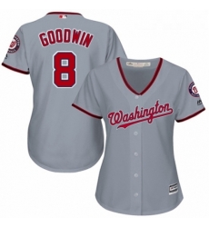 Womens Majestic Washington Nationals 8 Brian Goodwin Authentic Grey Road Cool Base MLB Jersey Womens Majestic Washington Nationals 8 Brian Goodwin Authentic Grey Road Cool Base MLB Jersey