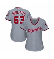 Womens Washington Nationals 63 Sean Doolittle Replica Grey Road Cool Base Baseball Jersey Womens Washington Nationals 63 Sean Doolittle Replica Grey Road Cool Base Baseball Jersey