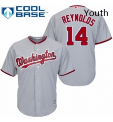 Youth Majestic Washington Nationals 14 Mark Reynolds Replica Grey Road Cool Base MLB Jersey Youth Majestic Washington Nationals 14 Mark Reynolds Replica Grey Road Cool Base MLB Jersey